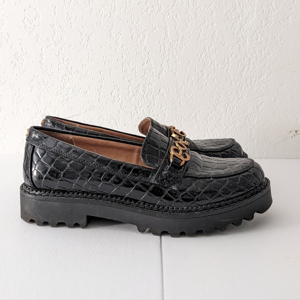 Circus by Sam Edelman Deana Patent Croc Lug Sole Loafers